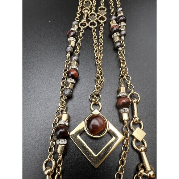 White House Black Market Retro Layered Necklace - Picture 2 of 8